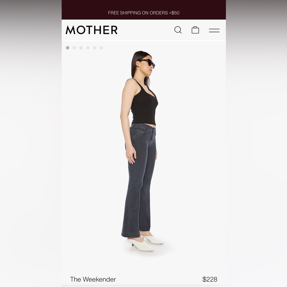 Mother denim weekender flare jeans size 26